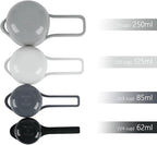 BoxedHome 8 Pack Classic Nesting Mixing Bowl Set with 4 Measuring Cups, Plastic Mixing Bowls with Pour Spouts and Handles(Gray)