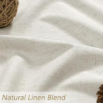 Extra Long 100% Blackout Linen Curtains - Image 3