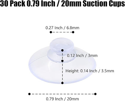 30 Pack Glass Table Suction Cups - 20mm Rubber Suckers Without Hooks - Image 4