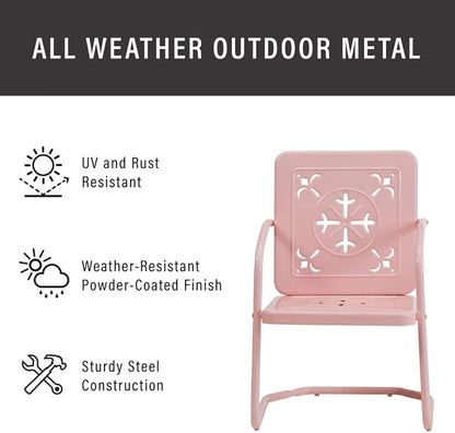 Crosley Furniture Azalea 2-Piece Outdoor Chair Set, Vintage Retro Metal Patio - Image 6