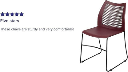Flash Furniture HERCULES Series 5 Pack 661 lb. Capacity Burgundy Stack Chair - Image 5