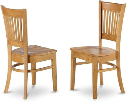 East West Furniture NDVA3-OAK-W 3 Piece Modern Dining Table Set Contains a - Image 4