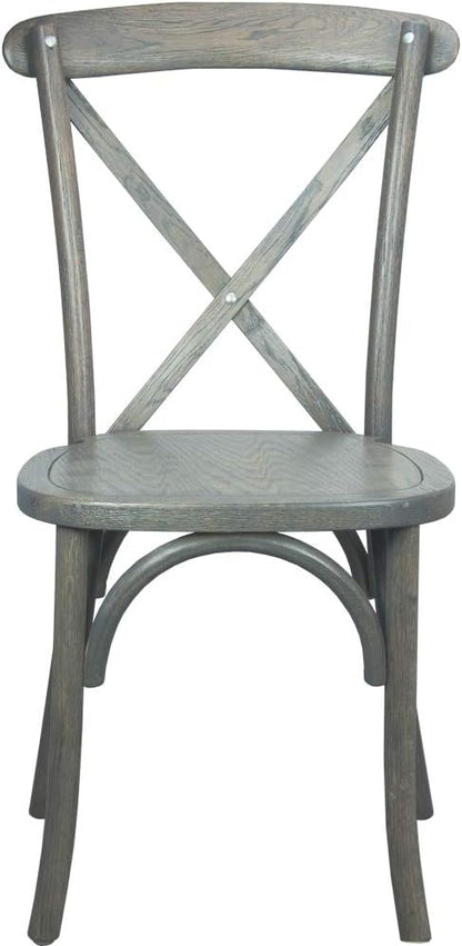 EMMA + OLIVER Grey X-Back Chair - Image 6