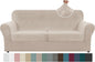 ZNSAYOTX Oversized Velvet 3 Piece Couch Cover by ZNSAYOTX
