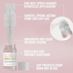 Bakell - Soft Rose Gold Tinker Dust (4g, 1x Mini Spray Pump) Edible Glitter for Food, Desserts, and Beverages!