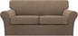 Turquoize 3 Piece Sofa Covers for 2 Cushion Couch Sofa Slipcover Soft Couch by Turquoize