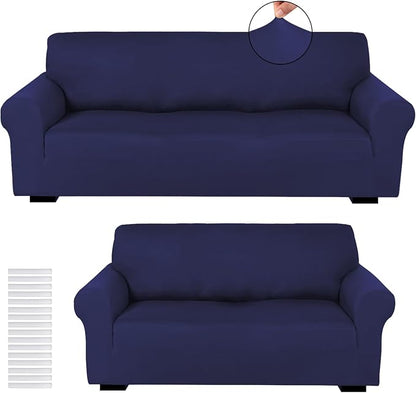 Peryiter 2 Pcs Sofa Covers Couch and Loveseat Covers Set Stretch Sofa Slipcover by Peryiter