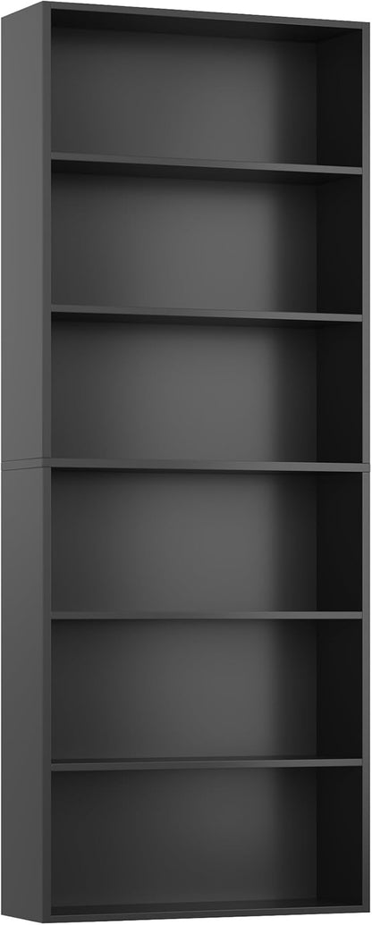 FOTOSOK 6-Tier Open Bookcase and Bookshelf, Freestanding Display Storage - Image 8