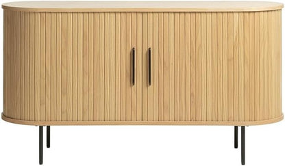 Unique Furniture Modern 2-Door Slideboad in Natural Oak - Image 4