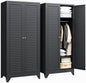Letaya Armoire Wardrobe Closet, Hanging Rod Clothing Storage Cabinets by LetayaMetalCabinets