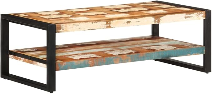 Coffee Table 47.2"x23.6"x15.7" Solid Reclaimed Wood, Side Table, Center Table - Image 6