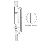 Labasics 50 ml Pressure Equalizing Addition Funnel, Borosilicate Glass Dropping Funnel 24/40 Joint with PTFE Stopcock for Laboratory