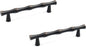 2PCS Bamboo Zinc Alloy Cabinet Handles, 3.8 Inch Hole Distance Black and Red by Tighall