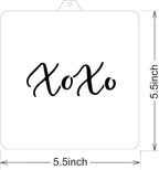 XOXO Cookie Cutter and Stencil SET Cutter and Stencil Set Bundle cookie stencil and cutter kit pyo cookie cutter cookie (XOXO)