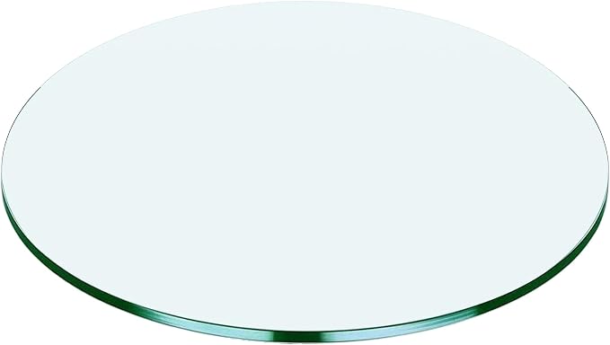 17" Round Tempered Glass Table Top by Unknown