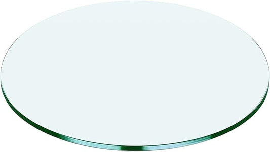 17" Round Tempered Glass Table Top by Unknown