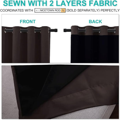 NICETOWN High End Thermal Curtains, Full Blackout Curtains 84 inches Long - Image 5