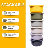 Babadoh Pizza Making Accessories | Pizza Dough Proofing Containers with Lids | Set of 3 | Multi Yellow (1 Dough, 1 Olive, 1 Yellow) | Original Size (make 12" Pizzas)