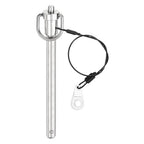 UXCELL 1 Pcs Quick Release Pin, 3/8" x 4" (Dia. x L), Stainless Steel, Silver