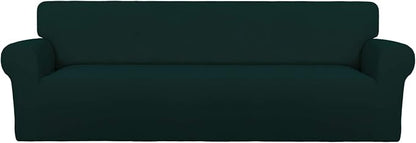 PureFit Stretch Couch Covers for Sofa 4 Seater Slipcovers Deep Teal | 1-Piece by PureFit