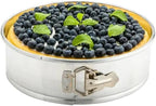 Soro Essentials- 9'' x 3'' Deep Aluminum Round Spring Form Pan- Leak Proof Cheesecake Pan Spring Form Pans with Removable Bottom and Quick Release Latch for Baking Cheesecake Cakes