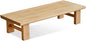 Japanese Solid Wood Coffee Table, 47.2" Low Zen Table, Tatami Style, Natural by Unknown