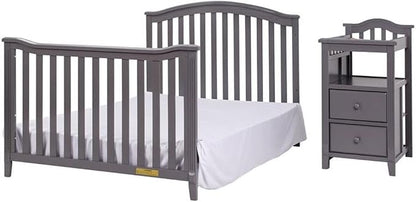 Pemberly Row 4-in-1 Convertible Crib and Changer, Sustainable Gray Pine Wood - Image 3