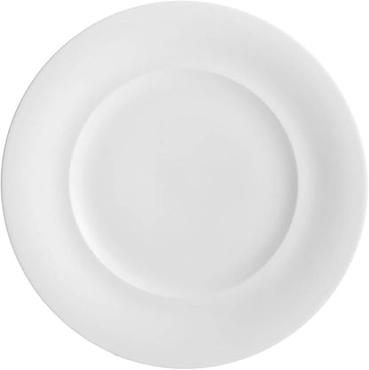 nambe Skye Collection Ceramic 9 Inch Accent Plate, White Plate, Round Dinnerware Dish, Made of Bone China, Microwave and Dishwasher Safe
