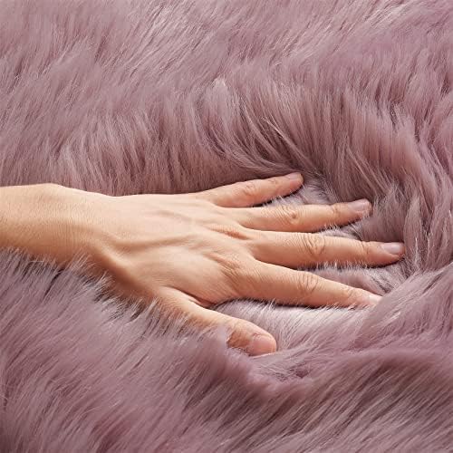 EasyJoy Ultra Soft Fluffy Shaggy Area Rug Faux Fur Rug Chair Cover Seat Pad - Image 8