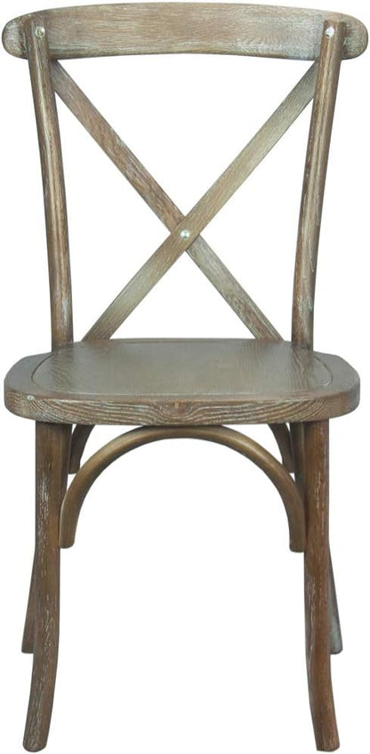 EMMA + OLIVER Medium with White Grain X-Back Chair - Image 5