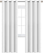 H.VERSAILTEX White Curtains for Bedroom Pure White Curtain 96 inches Long for by HVERSAILTEX