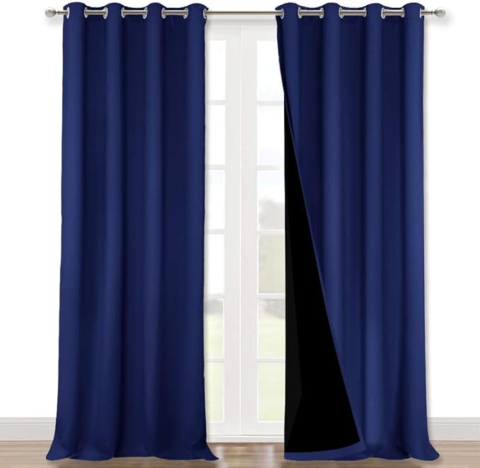 NICETOWN 100% Blackout Curtains 108 inches Long, Noise Reduction Window by NICETOWN