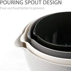 BoxedHome Classic Mixing Bowl Set, BPA Free Plastic, Microwave and Dishwasher Safe (Set of 4, Grey),3.5 quarts