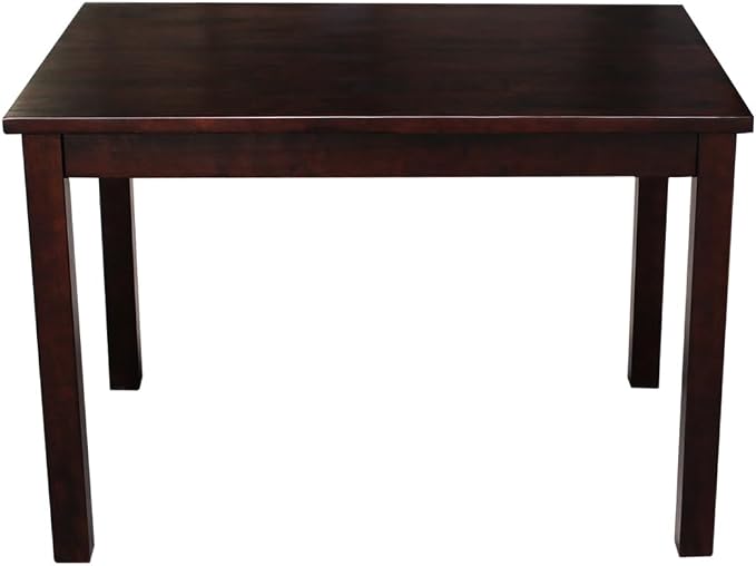 HomeStock Asian Aesthetics Table, Java Finish, Solid Hardwood, Ready to Assemble - Image 6