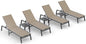 Ciokea Aluminum Foldable Lounge Chairs Set of 4 by CIOKEA
