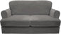 CUCRAF T Cushion Sofa Cover 3 Piece Loveseat Slipcovers, Soft Thick Velvet by CUCRAF