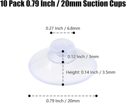 10 Pack Glass Table Suction Cups - 20mm Rubber Suckers - Image 4