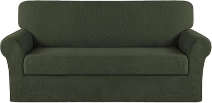 Turquoize Stretch Sofa Slipcover 2 Pieces Sofa Cover Couch Cover by Turquoize