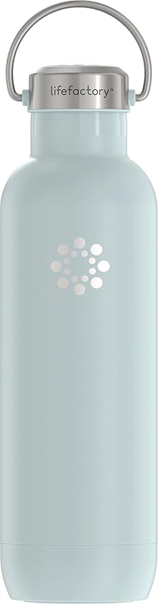 Lifefactory 24-Ounce Stainless Steel Vacuum-Insulated Sport Bottle, Mint