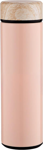 15oz Water Bottle Stainless Steel Thermos Flask - Insulated Vacuum, Leak Proof, Keeps Drinks Hot/Cold - Ideal for Coffee, Tea, Water - Pink