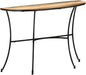 Half Circle Side Table 43.3x15.7x30.3 Inches Solid Mango Wood by WHOPBXGAD