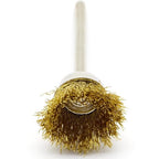 20PCS Brass Wire Brushes - Metal Rust Removal, Cleaning, and Polishing - 15mm Diameter, 1/8″ (3mm) Shaft - Removes Burrs, Dust, and Oxide Layer - Handles Rough Surfaces - Rotary Tool Accessories