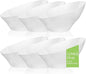 BESTVIP 54oz White Plastic Serving Bowls for Party - 12 Pack Angled Disposable Serving Bowls, Party Bowls for Chips, Snacks, Fruit, Salad - Bowls for Parties, Daily Use,Halloween, Christmas