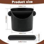 Espresso Knock Box 4.3 Inch Small Coffee Grounds Bin with Removable Knock Bar Non Slip Base Splash Proof Mini Knock Box for Home Cafes Restaurants