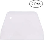 Cabilock 2pcs Cake Scraper Icing Smoother Flexible Plastic Cake Scraper Smoother for Bakery Pastry Cake Decoration Kitchen DIY Baking Tool