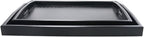 DILLMAN Serving Tray Large Black Wood Rectangle Food Tray Butler Tray Breakfast Tray with Handles (Large+Small)