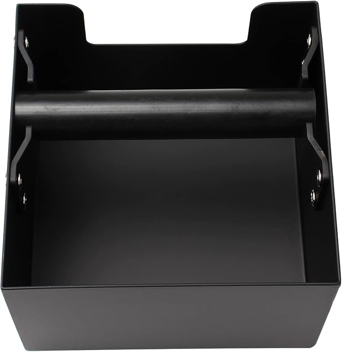 Espresso Knock Box, Stainless Steel Coffee Grind Knock Box Ground Waste Bin Container with Rubber Knocking Bar for Coffee Maker Machine
