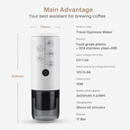 BENFUCHEN 3-in-1 Portable Espresso Machine With NO Heating Function, Type-C Charging Electric Espresso Maker, 17 Bar Mini Coffee Maker For N ESPRESSO/DolceGustoPods & Ground Coffee On the Go, White