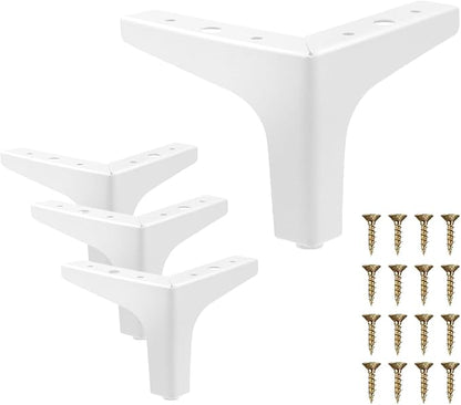 AODIOU Furniture Legs White Replacement Feet: Sofa Legs 4 Inch European Style by AODIOU