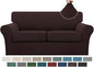 Turquoize 3 Piece Sofa Covers For 2 Cushion Couch Sofa Slipcover Soft Couch by Turquoize